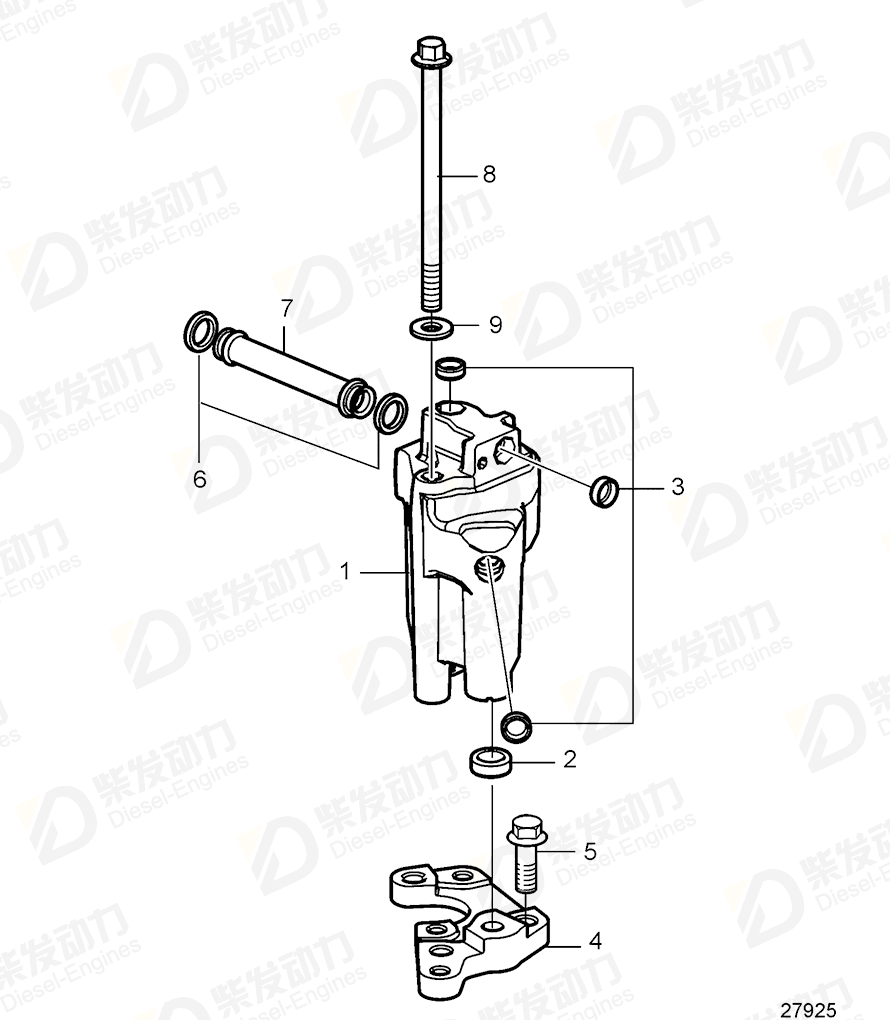 volvo penta Connection pipe 20951326 Drawing volvo penta Connection pipe 20951326 Drawing